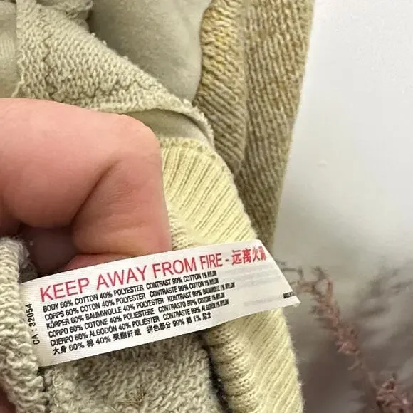 FREE PEOPLE Movement New Flow Sweatshirt Knit Sleeve Moss Khaki Sz M {C3} - Picture 8 of 9